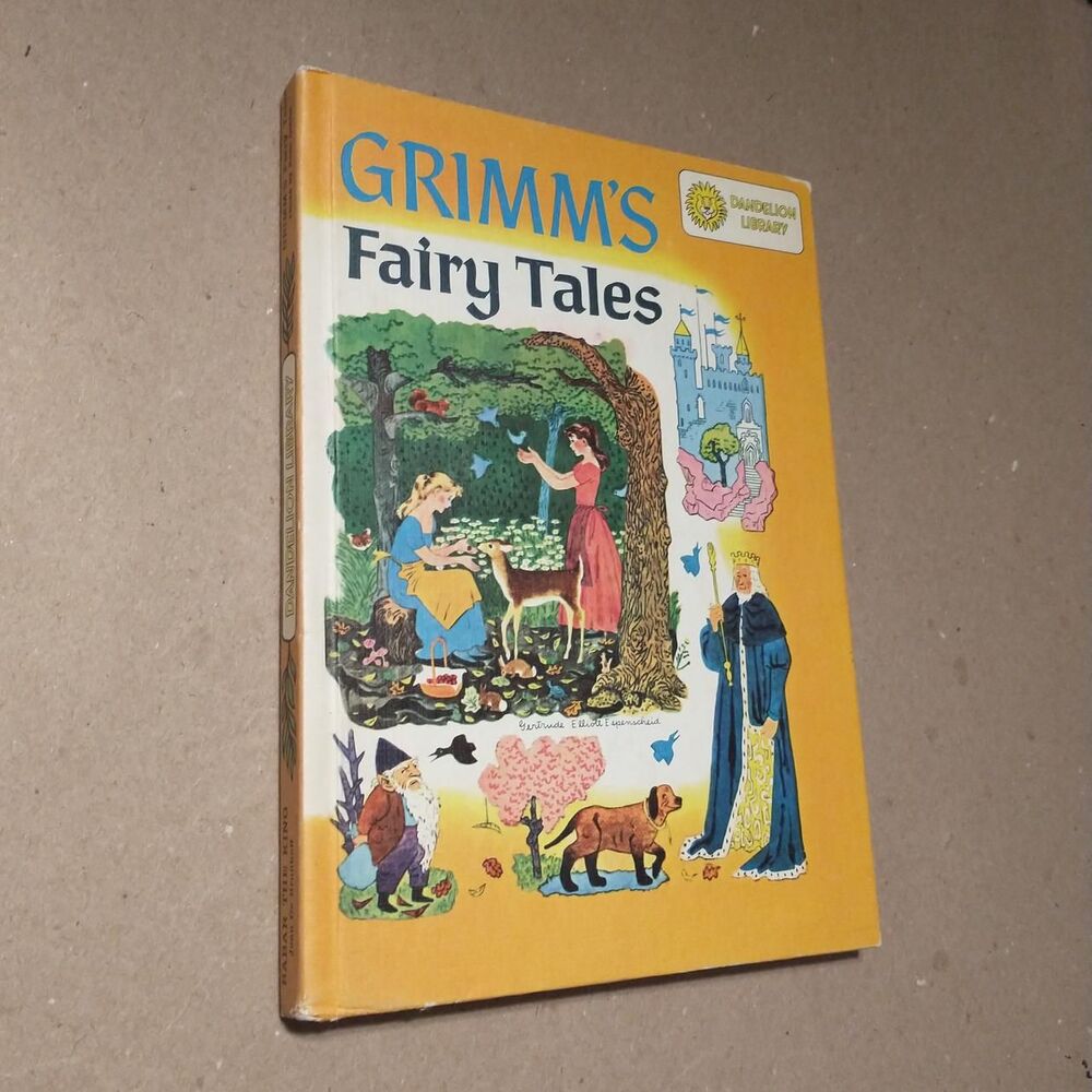 Grimm's Fairy Tales and Babar the King Dandelion Library Vintage Edition.